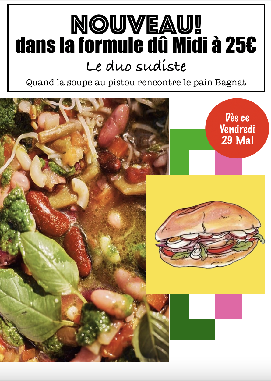 Nouveauté dans la formule du midi 
